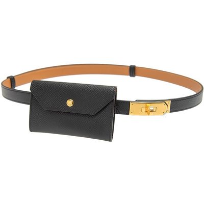 Hermès Kelly Pocket Belt 18 Black Epsom GHW