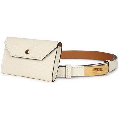 Hermès Kelly Pocket Belt 18 Craie Epsom GHW