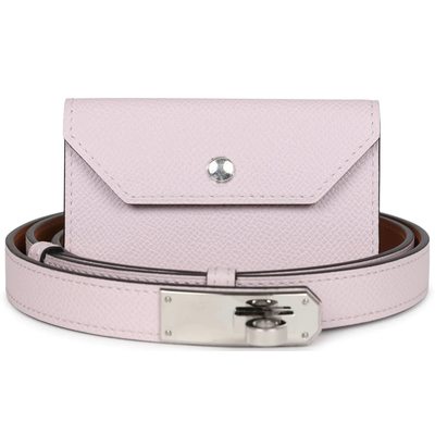 Hermès Kelly Pocket Belt 18 Mauve Pale Epsom PHW