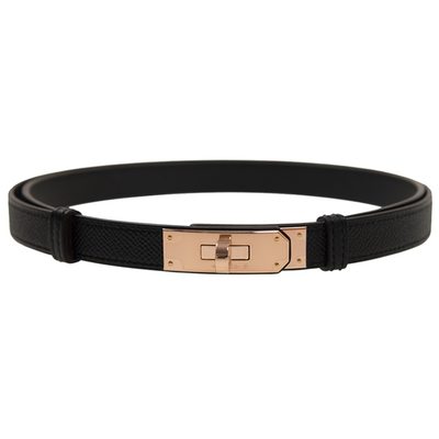 Hermès Kelly Belt 18 Black Epsom RGHW