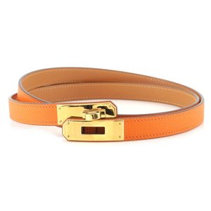 Hermès Kelly Belt 18 Orange Epsom GHW