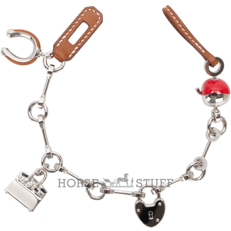 Bijou de Sac Charm Fauve Barenia Gold / Rouge Radieux PHW