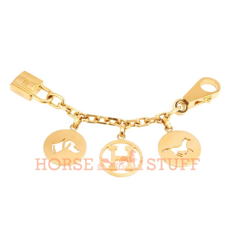 Брелок для сумки Hermès Rodeo Metal Gold