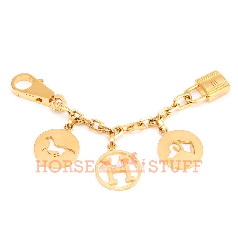 Брелок для сумки Hermès Rodeo Metal Gold