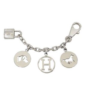 Брелок для сумки Hermès Rodeo Metal Silver