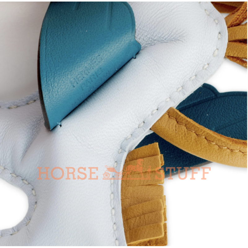 Hermès Rodeo Pegase PM Blue Brume / Sesame / Vert Bosphore Milo Lambskin