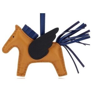 Hermès Rodeo Pegase PM Sesame / Black / Blue Sapphire Milo Lambskin