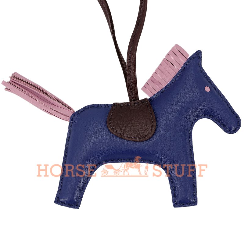 Hermès Rodeo PM Blue Sapphire / Mauve Sylvestre / Rouge Sellier Milo Lambskin