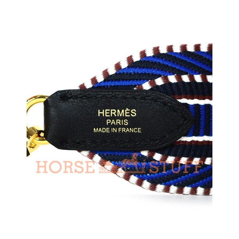 Hermès Sangle Cavale Shoulder Strap 105 Bleu Zellige-Indigo/Nior GHW