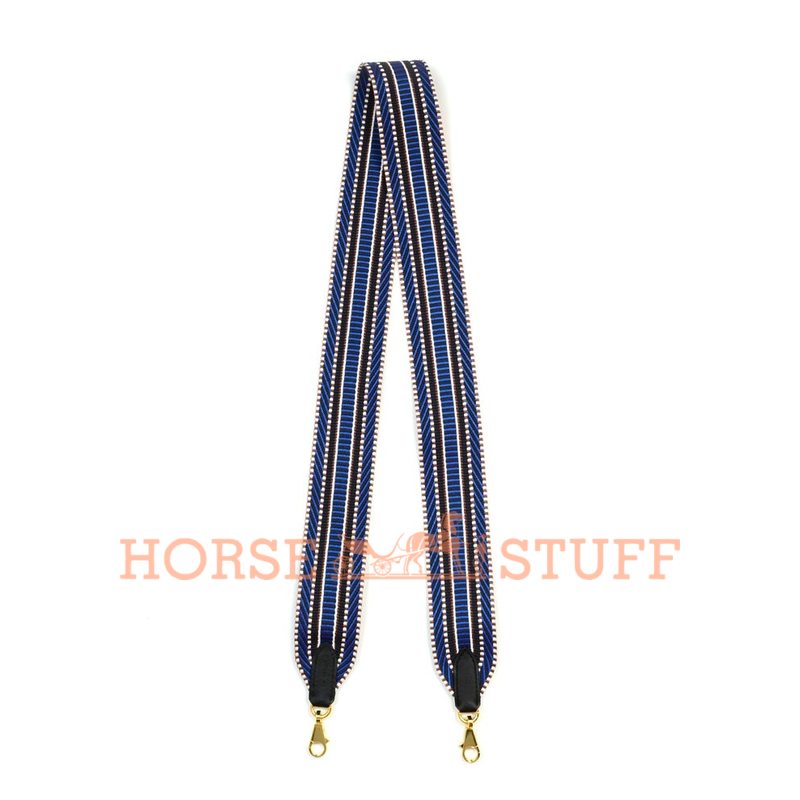 Hermès Sangle Cavale Shoulder Strap 105 Bleu Zellige-Indigo/Nior GHW