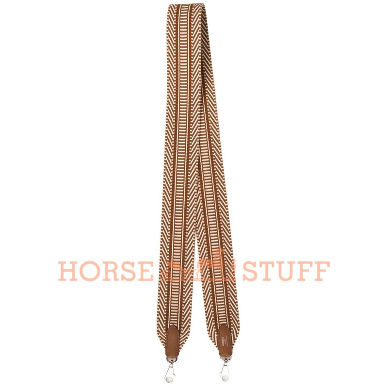 Hermès Sangle Cavale Shoulder Strap 105 Ecru Beige Gold