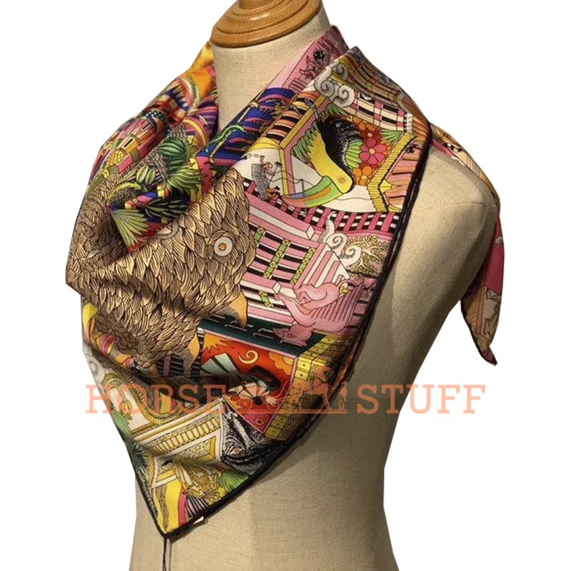 Hermès Scarf Animapolis 90 Yellow