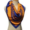 Hermès Scarf Brides de Gala Shadow Wash 90 Blue / Orange