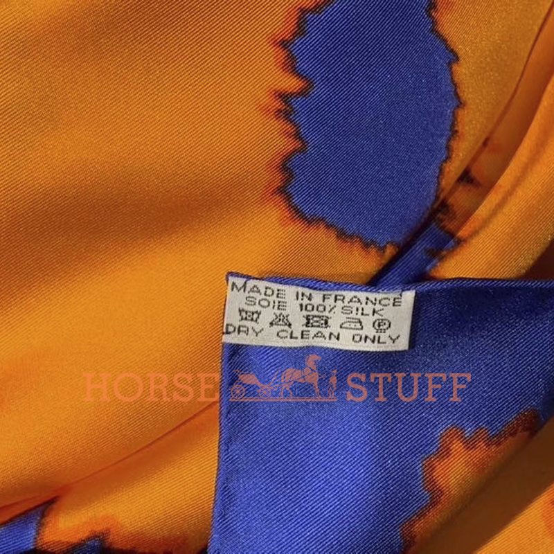 Hermès Scarf Brides de Gala Shadow Wash 90 Blue / Orange