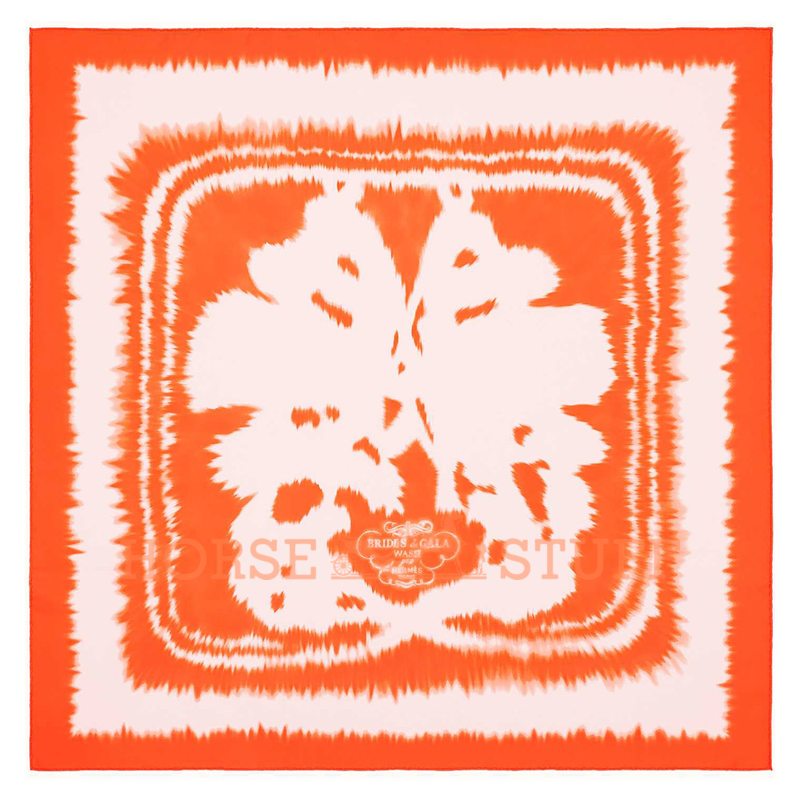 Hermès Scarf Brides de Gala Shadow Wash 90 Orange / White