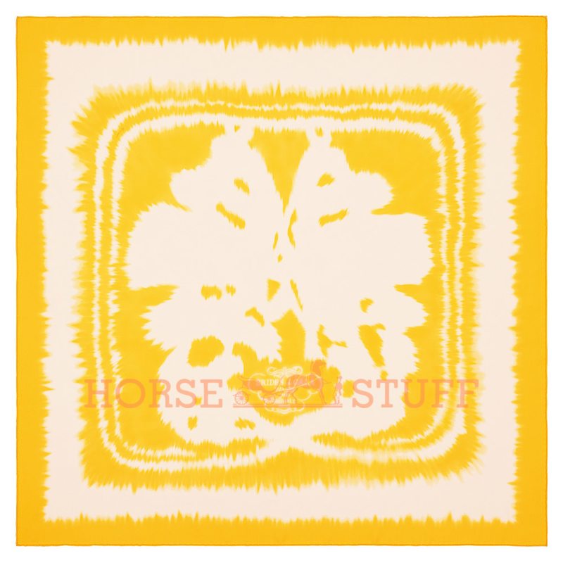 Hermès Scarf Brides de Gala Shadow Wash 90 Yellow / White