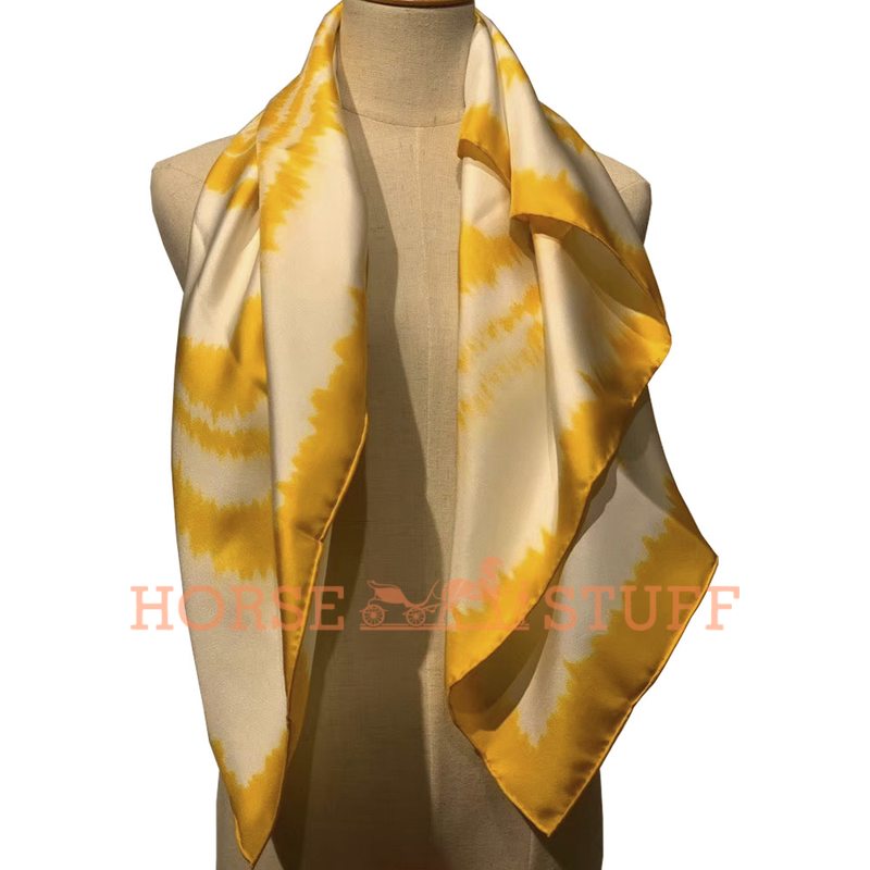 Hermès Scarf Brides de Gala Shadow Wash 90 Yellow / White