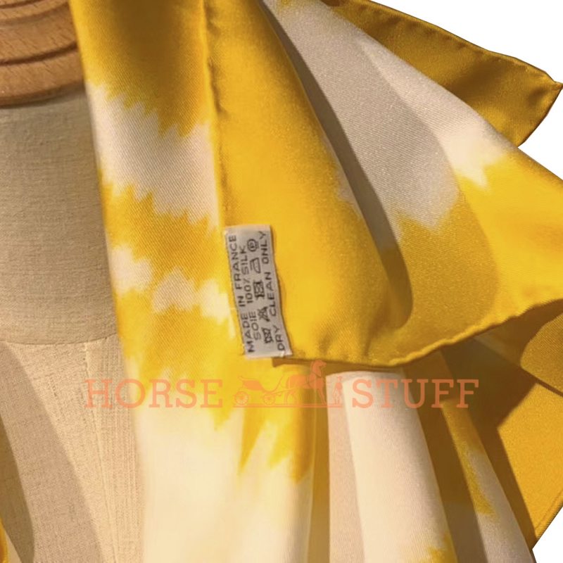 Hermès Scarf Brides de Gala Shadow Wash 90 Yellow / White