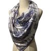 Hermès Double Face Scarf Della Cavalleria Favolosa 90 White / Marine