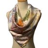 Hermès Double Face Scarf Della Cavalleria Favolosa 90 White / Orange