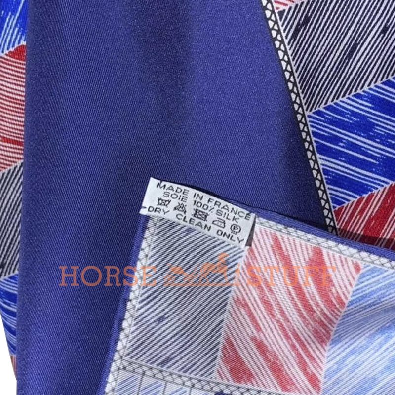 Hermès Scarf Favori du Faubourg 90 Blue