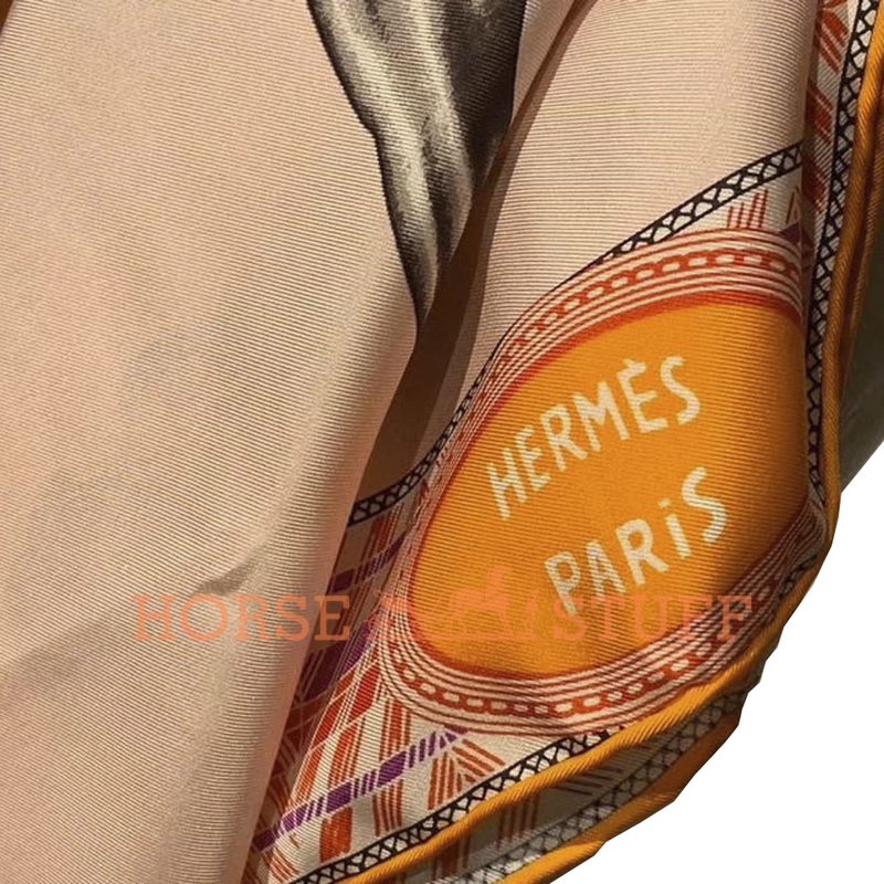 Hermès Scarf Favori du Faubourg 90 Coral