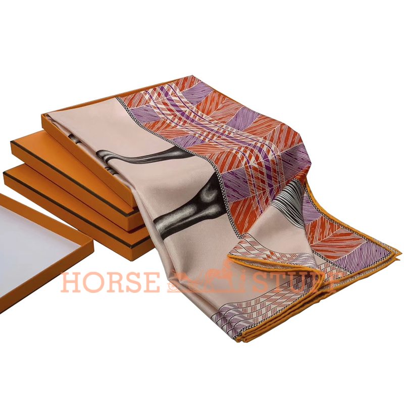 Hermès Scarf Favori du Faubourg 90 Coral