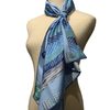 Hermès Scarf Favori du Faubourg 90 Light Blue