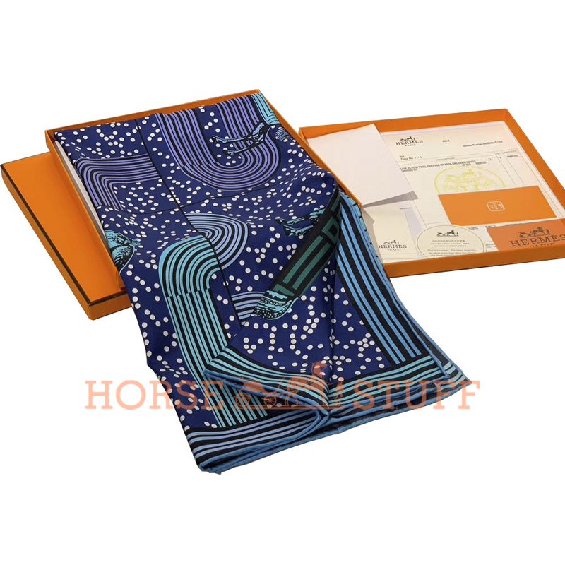 Hermès Scarf Garde-Robe Pop 90 Marine