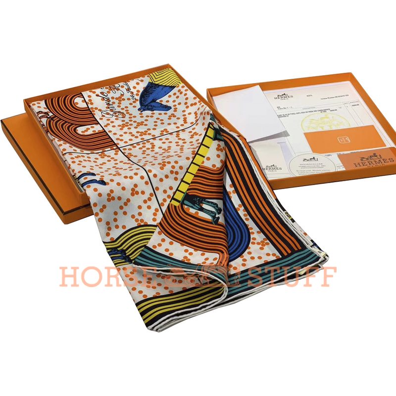 Hermès Scarf Garde-Robe Pop 90 Orange