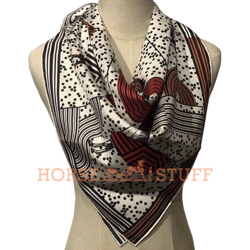 Hermès Scarf Garde-Robe Pop 90 White