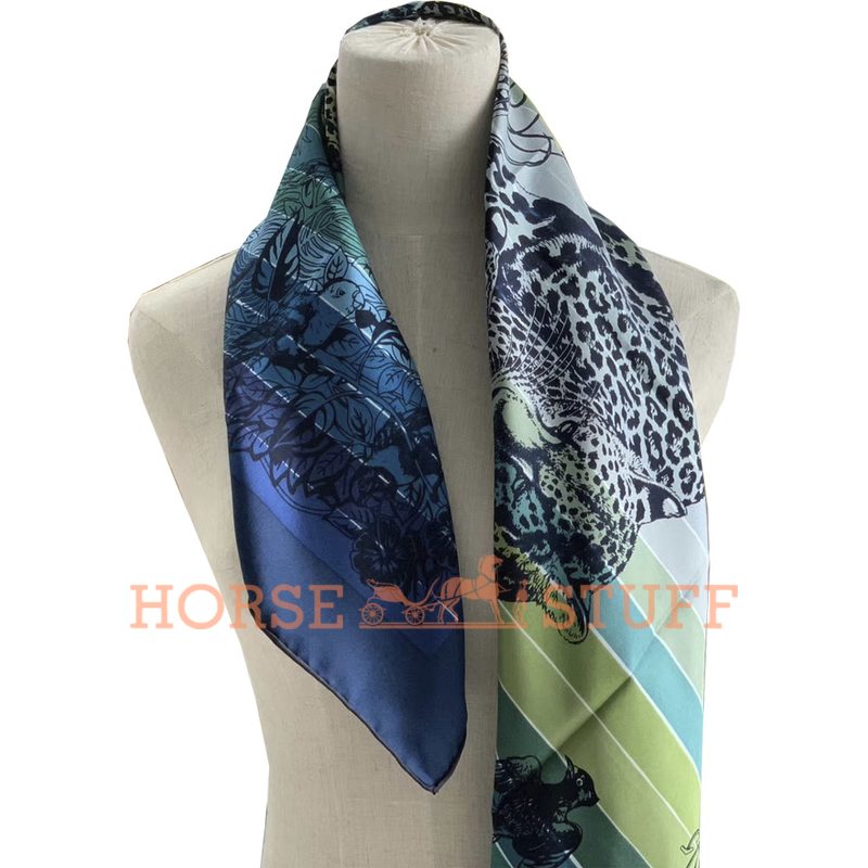 Hermès Scarf Jungle Love Rainbow 90 Green