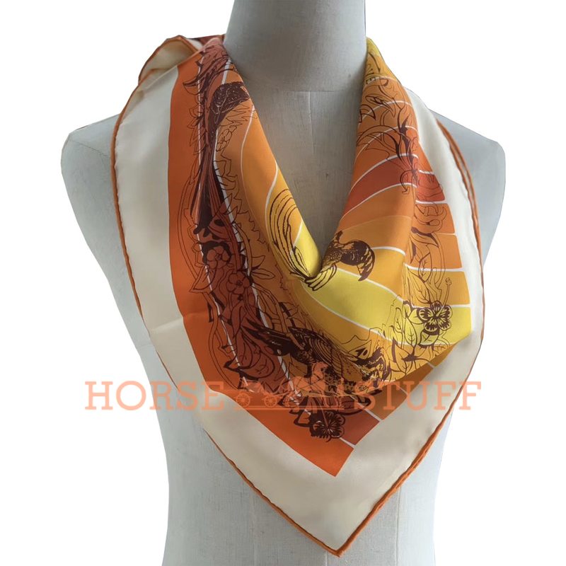 Hermès Scarf Jungle Love Rainbow 90 Orange