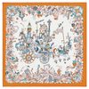 Hermès Scarf La Folle Parade 90 White