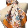 Hermès Scarf La Folle Parade 90 White