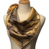 Hermès Scarf A l'Ombre des Pivoines 90 Brown