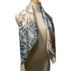 Hermès Scarf A l'Ombre des Pivoines 90 White