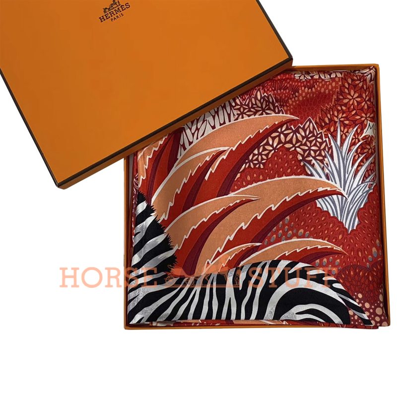 Платок Hermès Mountain Zebra 90 Red