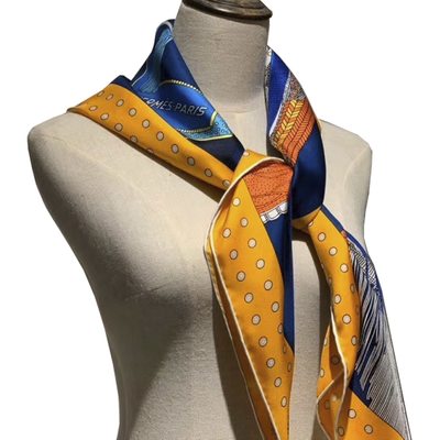 Платок Hermès Selle de Dignitaire 90 Orange