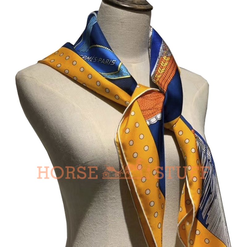 Hermès Scarf Selle de Dignitaire 90 Orange