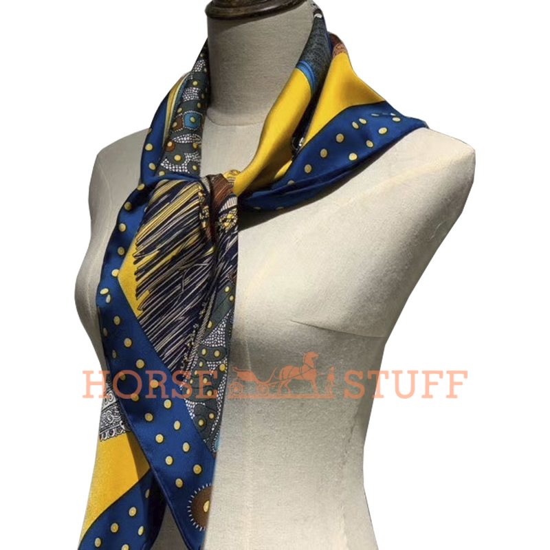 Hermès Scarf Selle de Dignitaire 90 Yellow