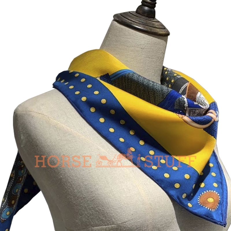 Hermès Scarf Selle de Dignitaire 90 Yellow