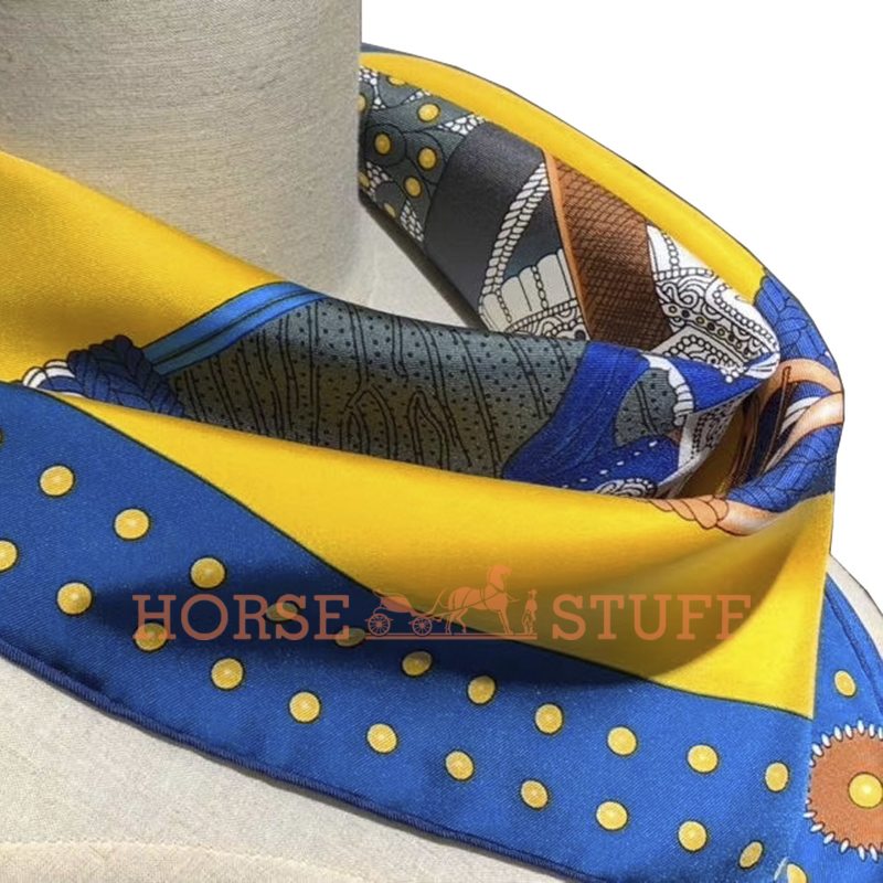 Hermès Scarf Selle de Dignitaire 90 Yellow