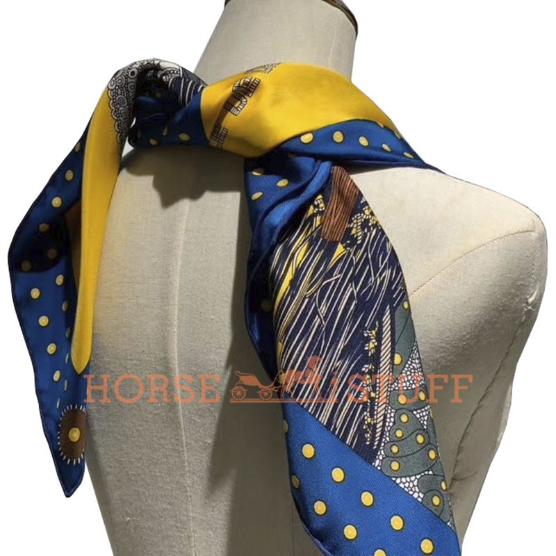 Hermès Scarf Selle de Dignitaire 90 Yellow