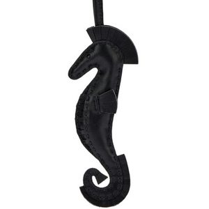 Hermès Seahorse Charm So Black Milo Lambskin