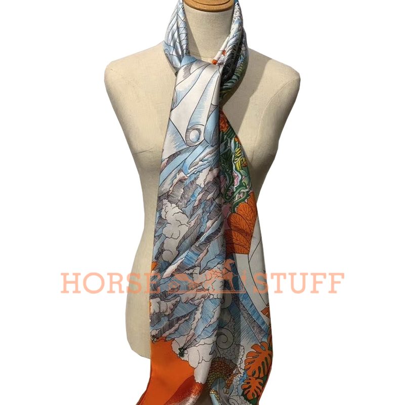 Hermès Scarf Cosmographia Universalis 140 Orange