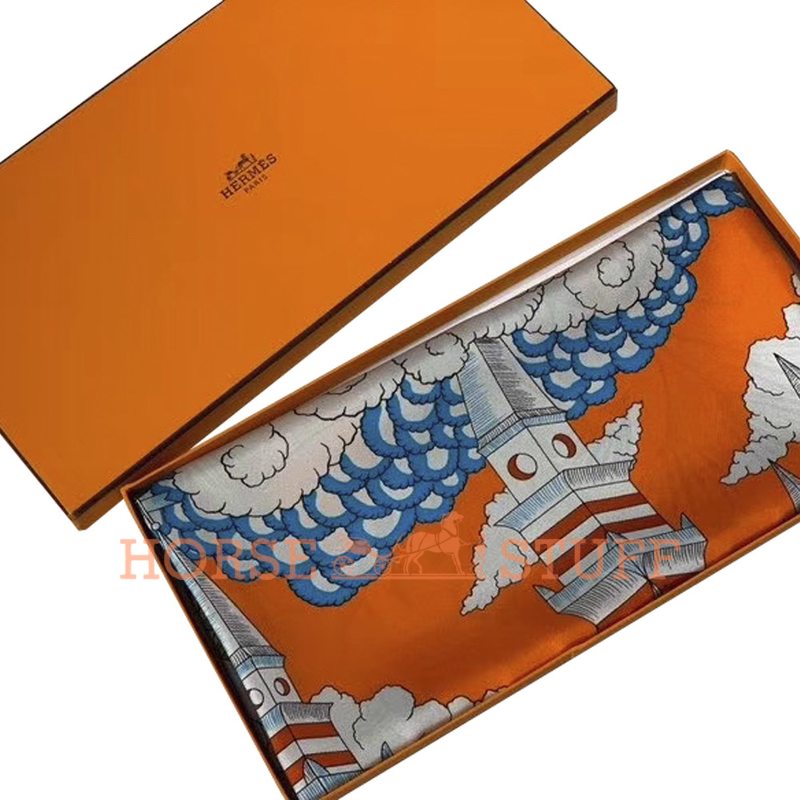 Hermès Scarf Cosmographia Universalis 140 Orange