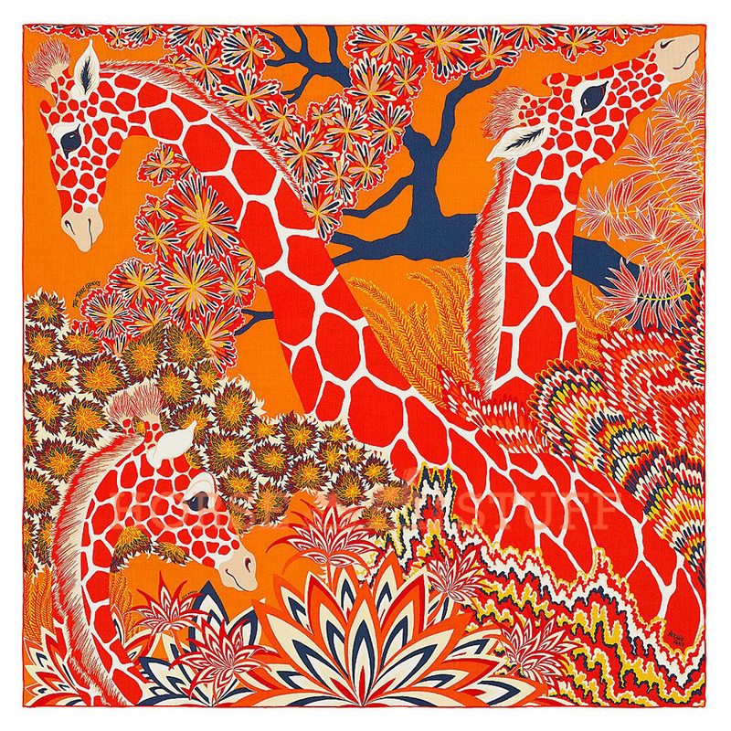 Hermès Scarf The Three Graces 140 Orange