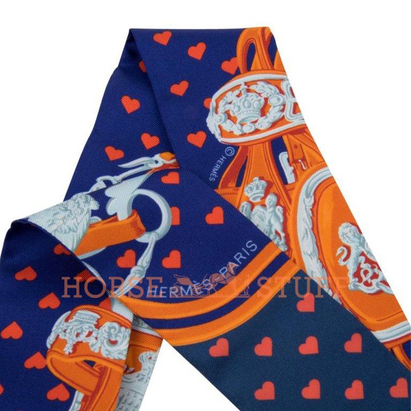 Hermès Twilly Love Hearts Brides De Gala Blue / Red