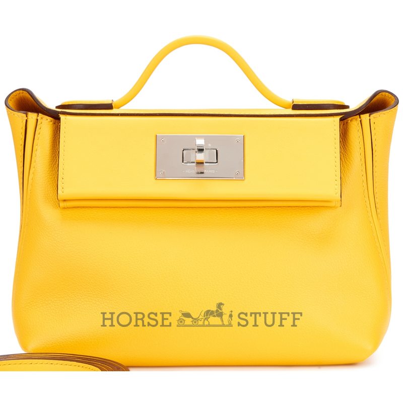 Hermès 24/24 Mini ( 21 ) Jaune de Naples Evercolor PHW